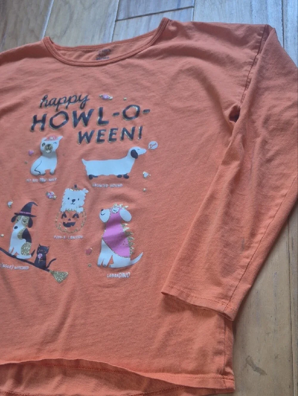 Carter's Orange 'Happy Howl-O-Ween' Long-Sleeve Tee